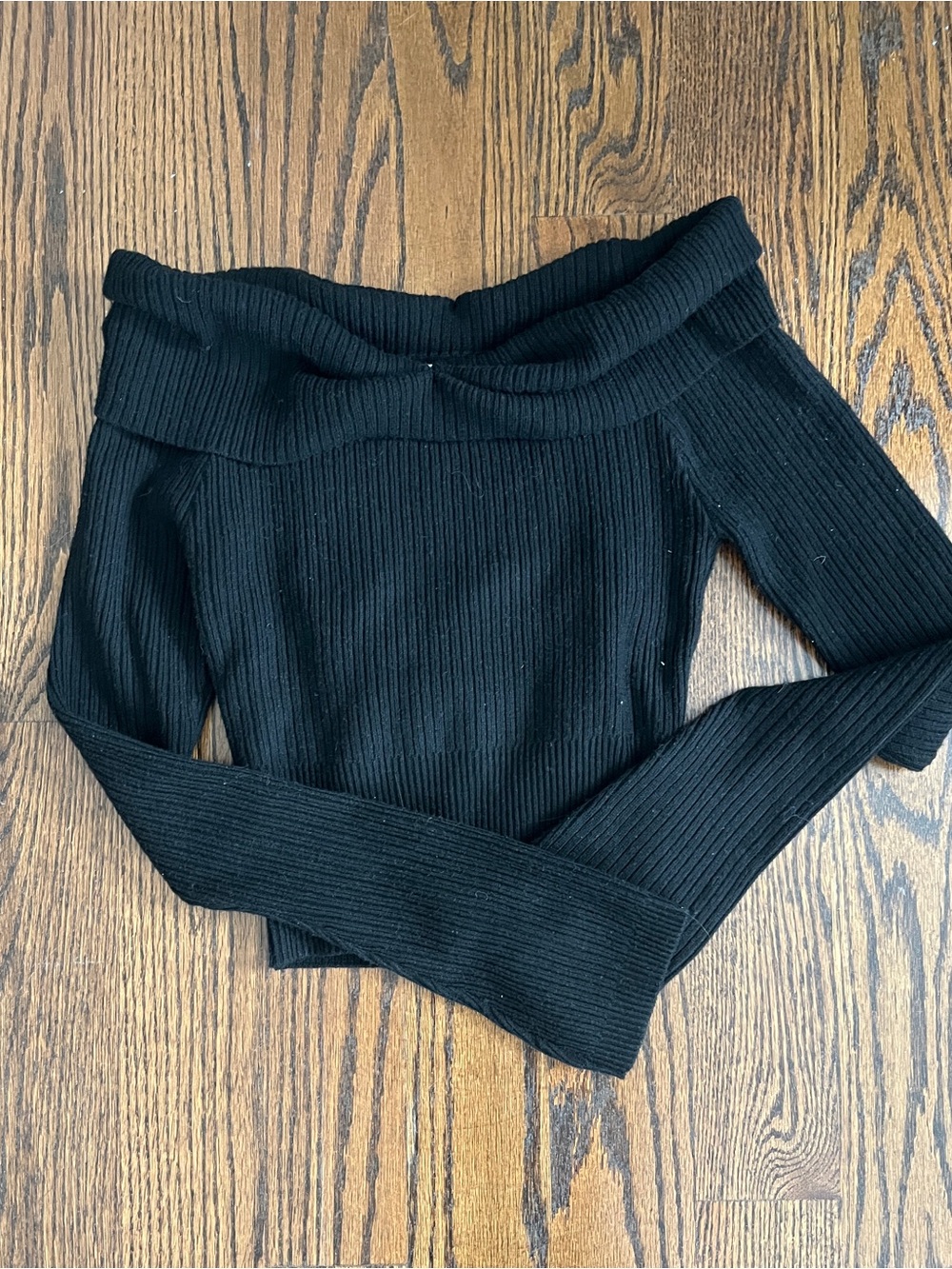 Black fold over sweater
